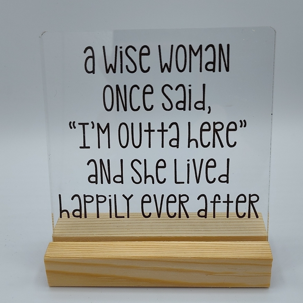 NIB Inspirational Quote Acrylic Sign wit Be Yourself FOR Yourself